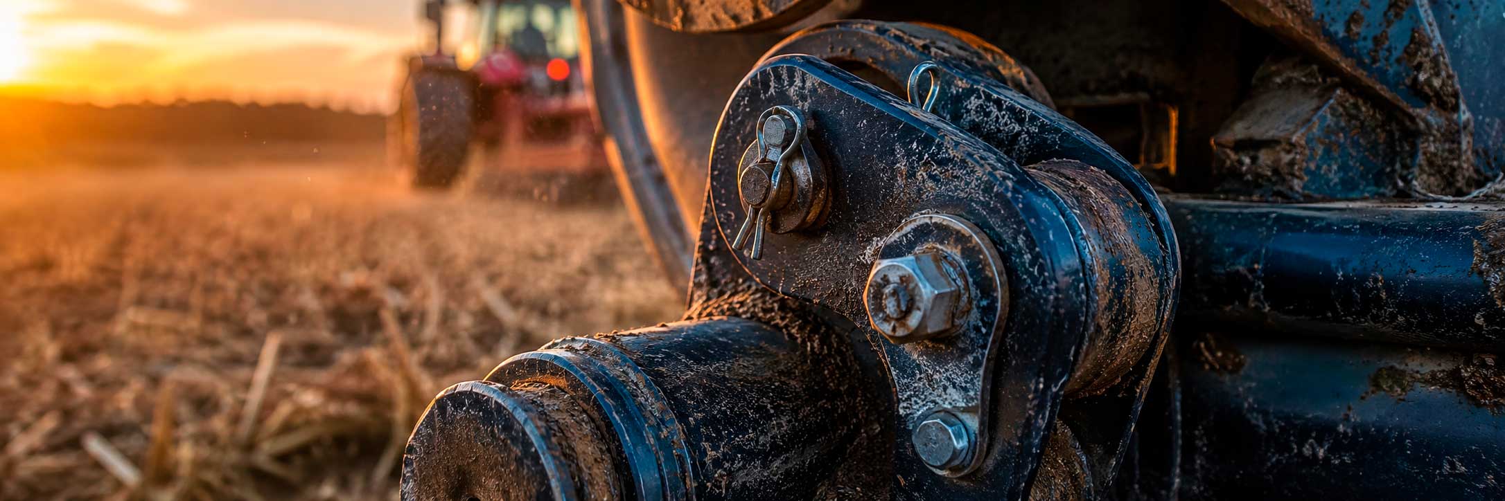 Máquinas agrícolas em operação — fixadores ABC Contrapinos para o agronegócio