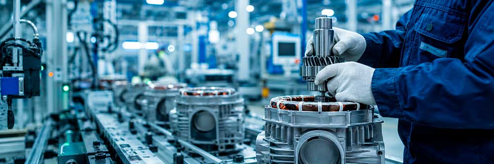 Linha de montagem industrial — fixação de componentes para eletrodomésticos ABC Contrapinos
